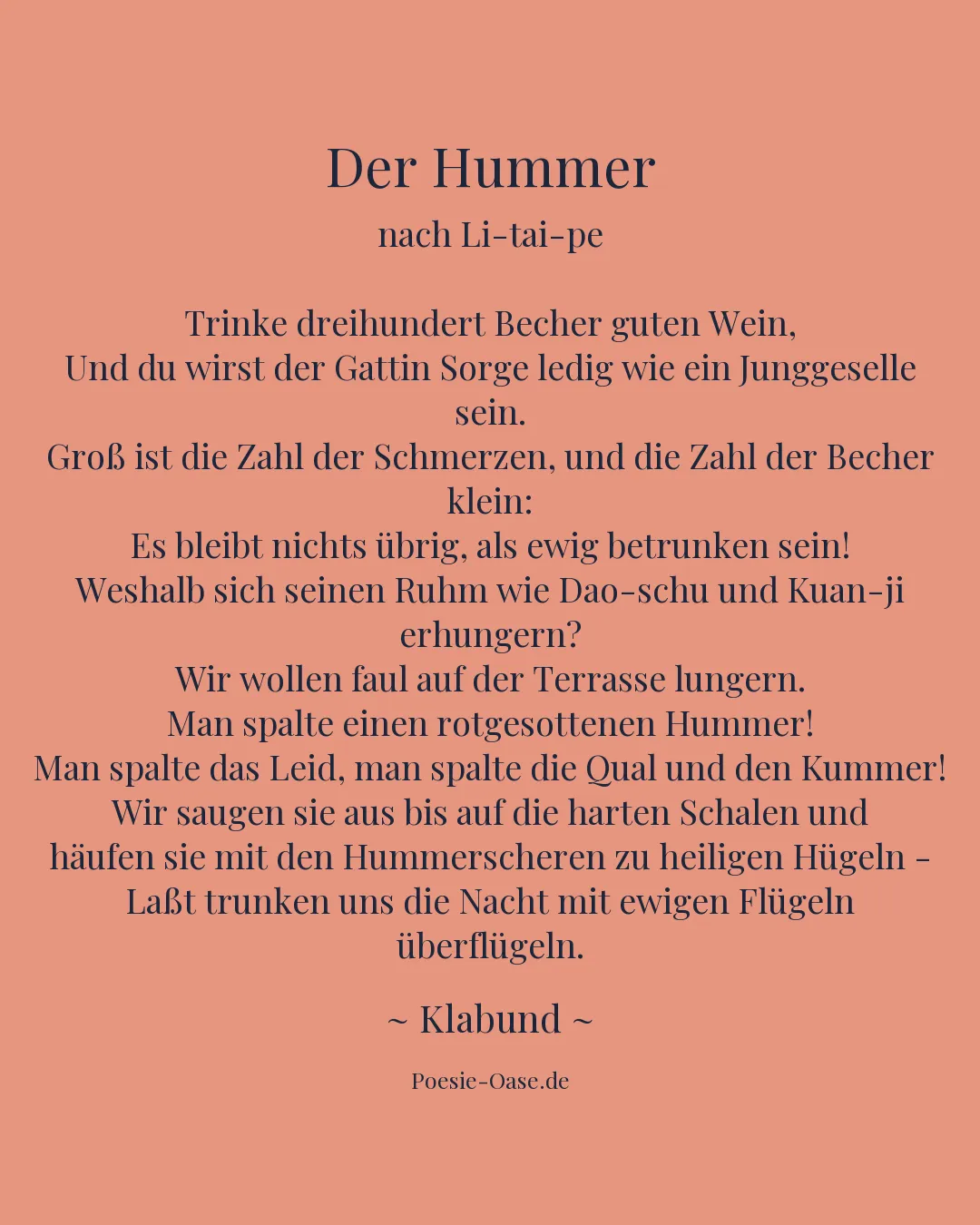 Illustration zu Der Hummer