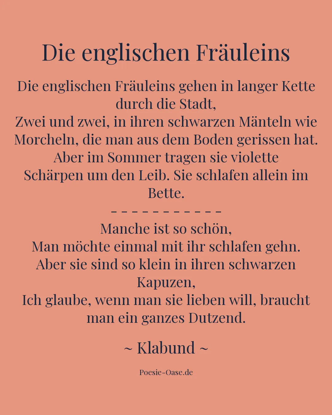 Illustration zu Die englischen Fräuleins