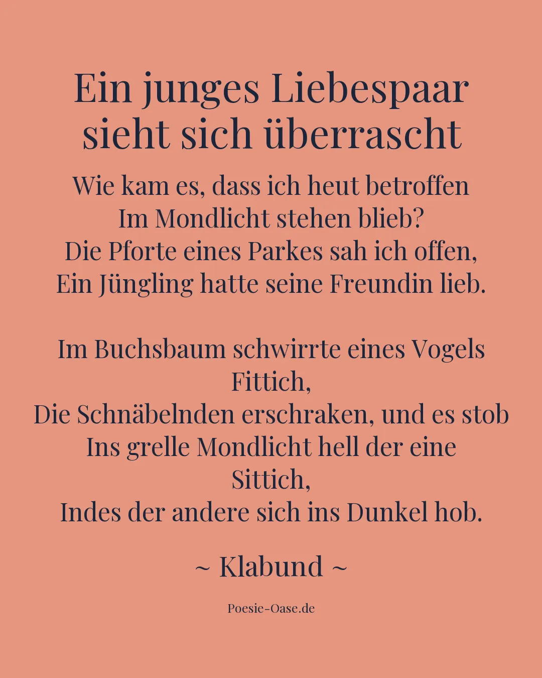 Illustration zu Ein junges Liebespaar sieht sich überrascht