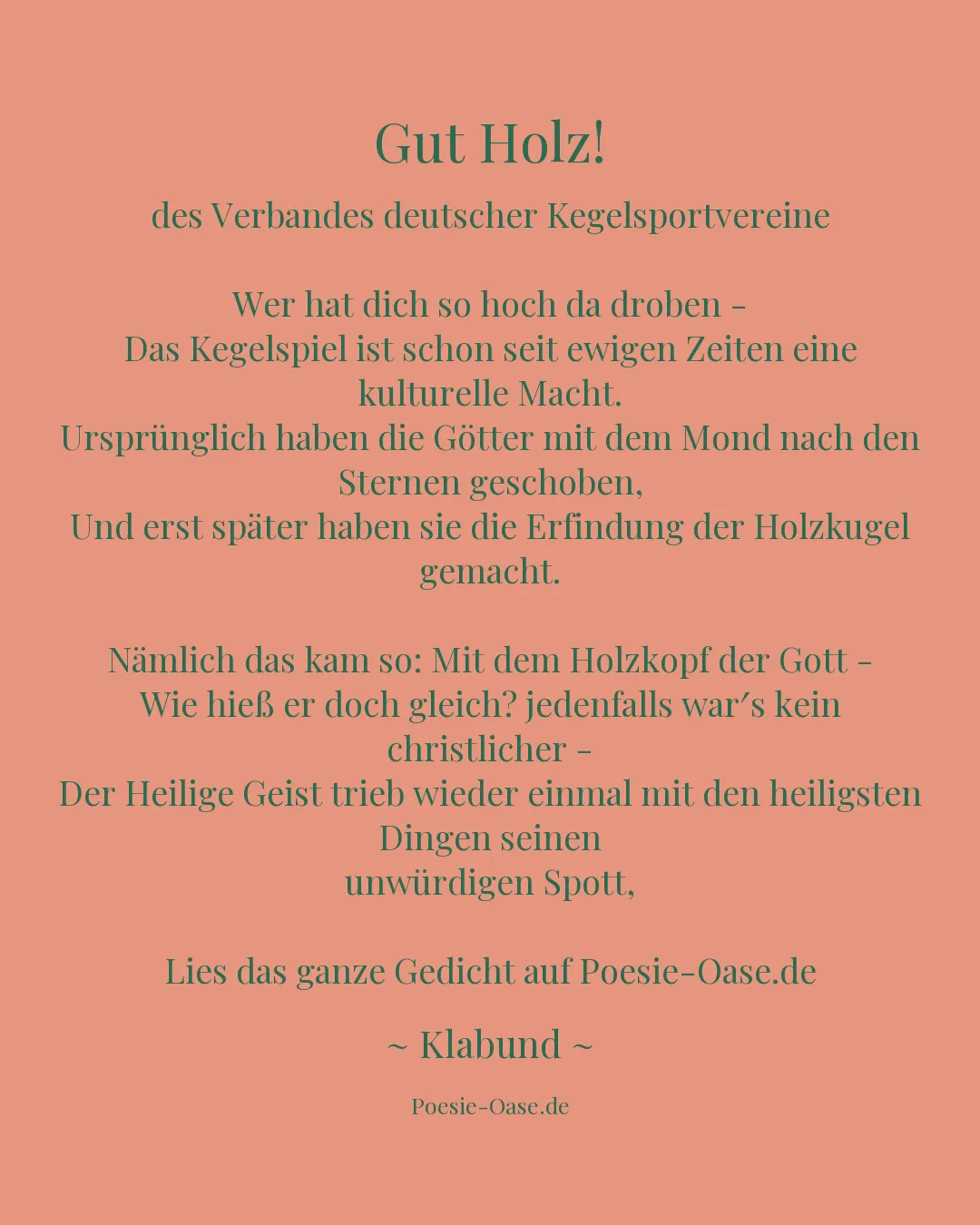 Illustration zu Gut Holz!