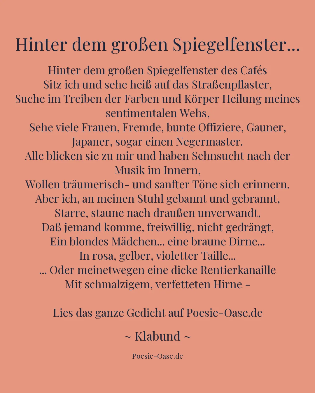 Illustration zu Hinter dem großen Spiegelfenster...