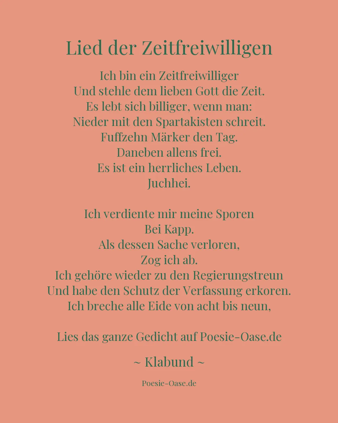 Illustration zu Lied der Zeitfreiwilligen