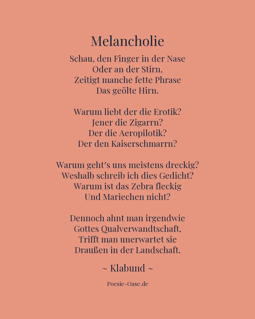 Illustration zu Melancholie