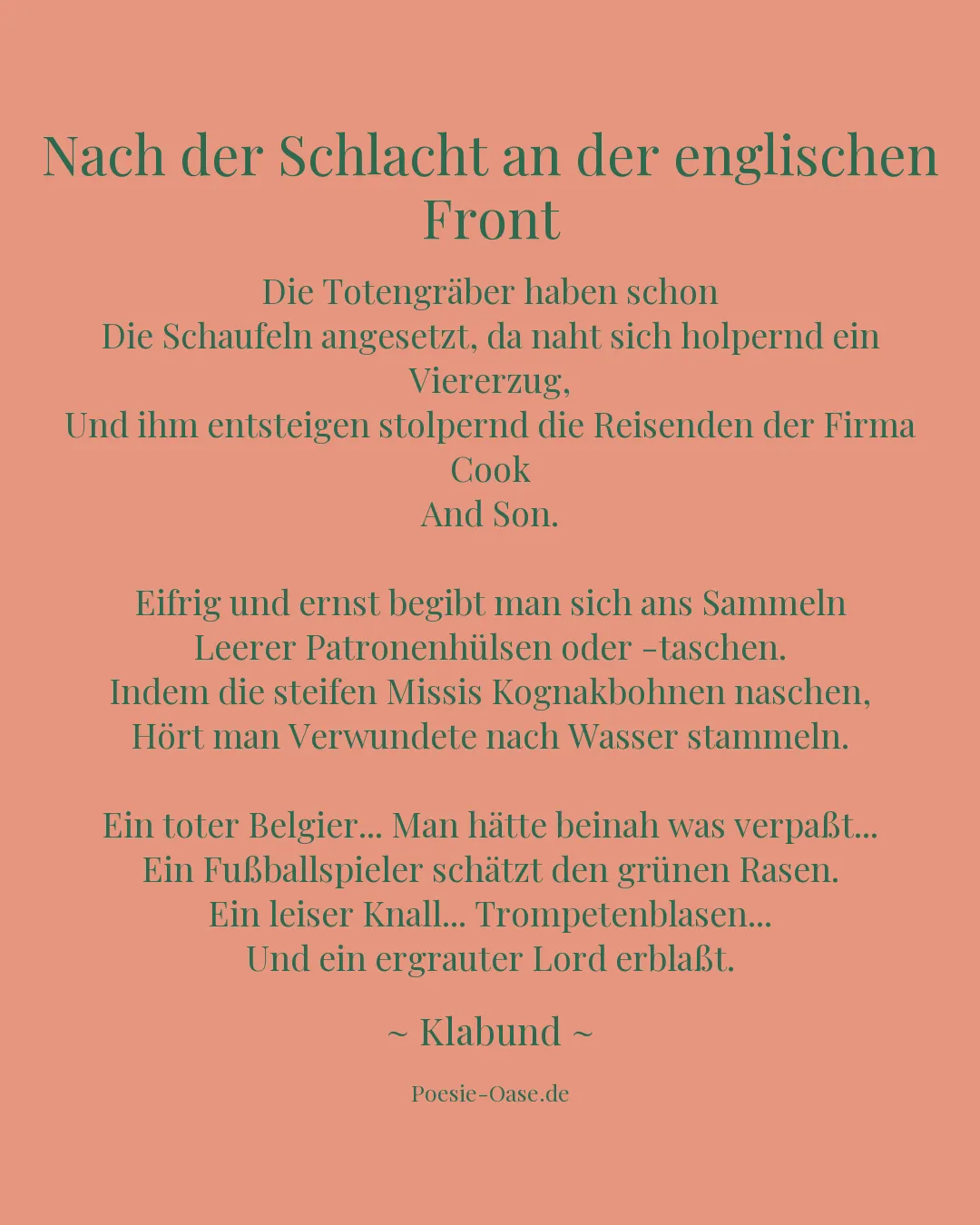 Illustration zu Nach der Schlacht an der englischen Front