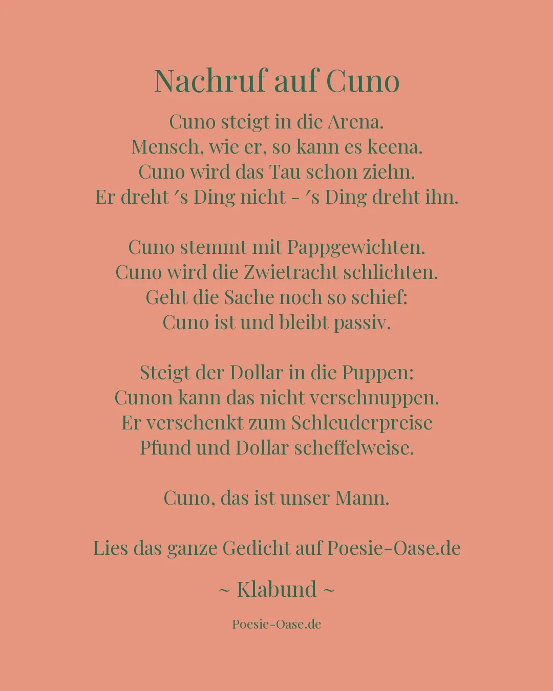 Illustration zu Nachruf auf Cuno