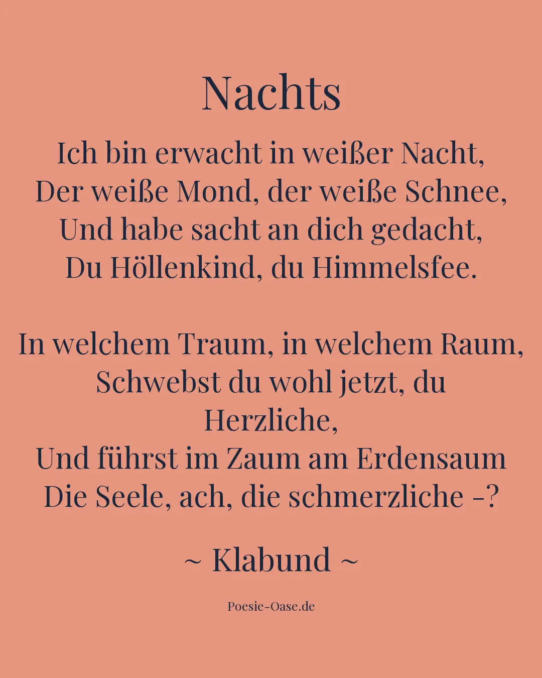 Illustration zu Nachts