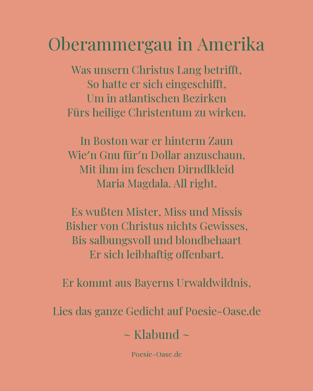 Illustration zu Oberammergau in Amerika