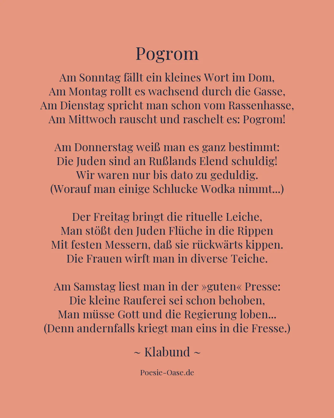 Illustration zu Pogrom
