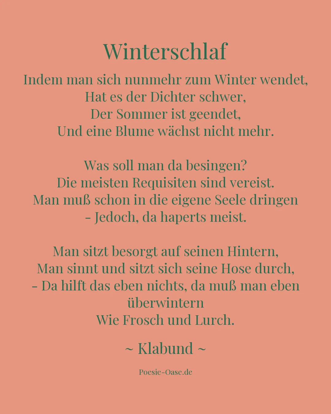 Illustration zu Winterschlaf