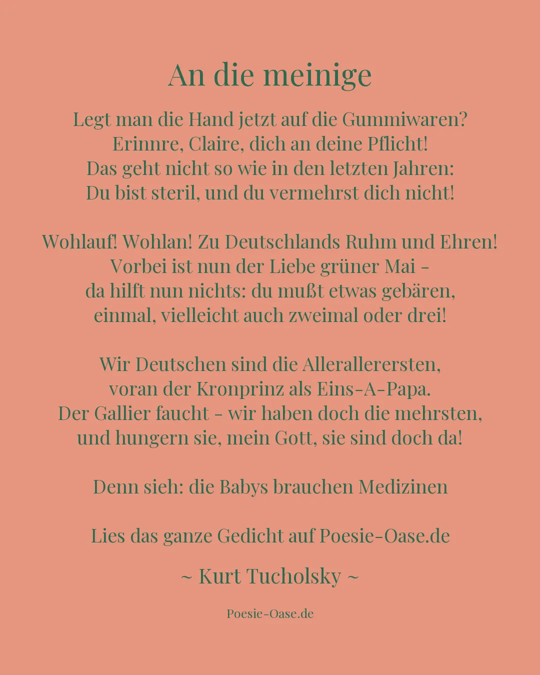 Illustration zu An die meinige