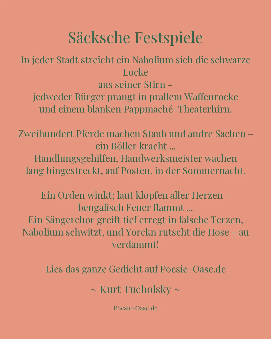 Illustration zu Säcksche Festspiele
