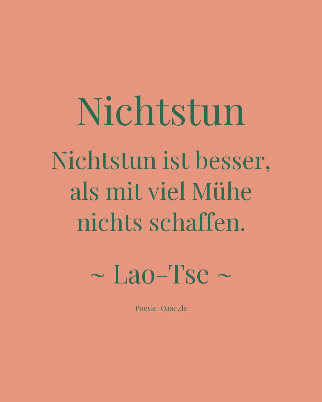 Illustration zu Nichtstun
