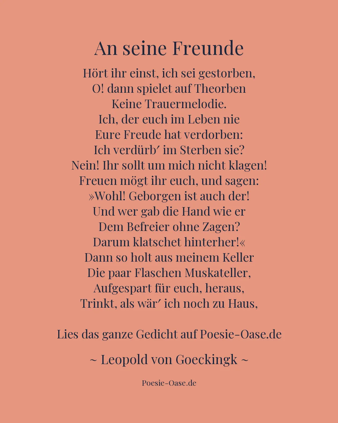 Illustration zu An seine Freunde