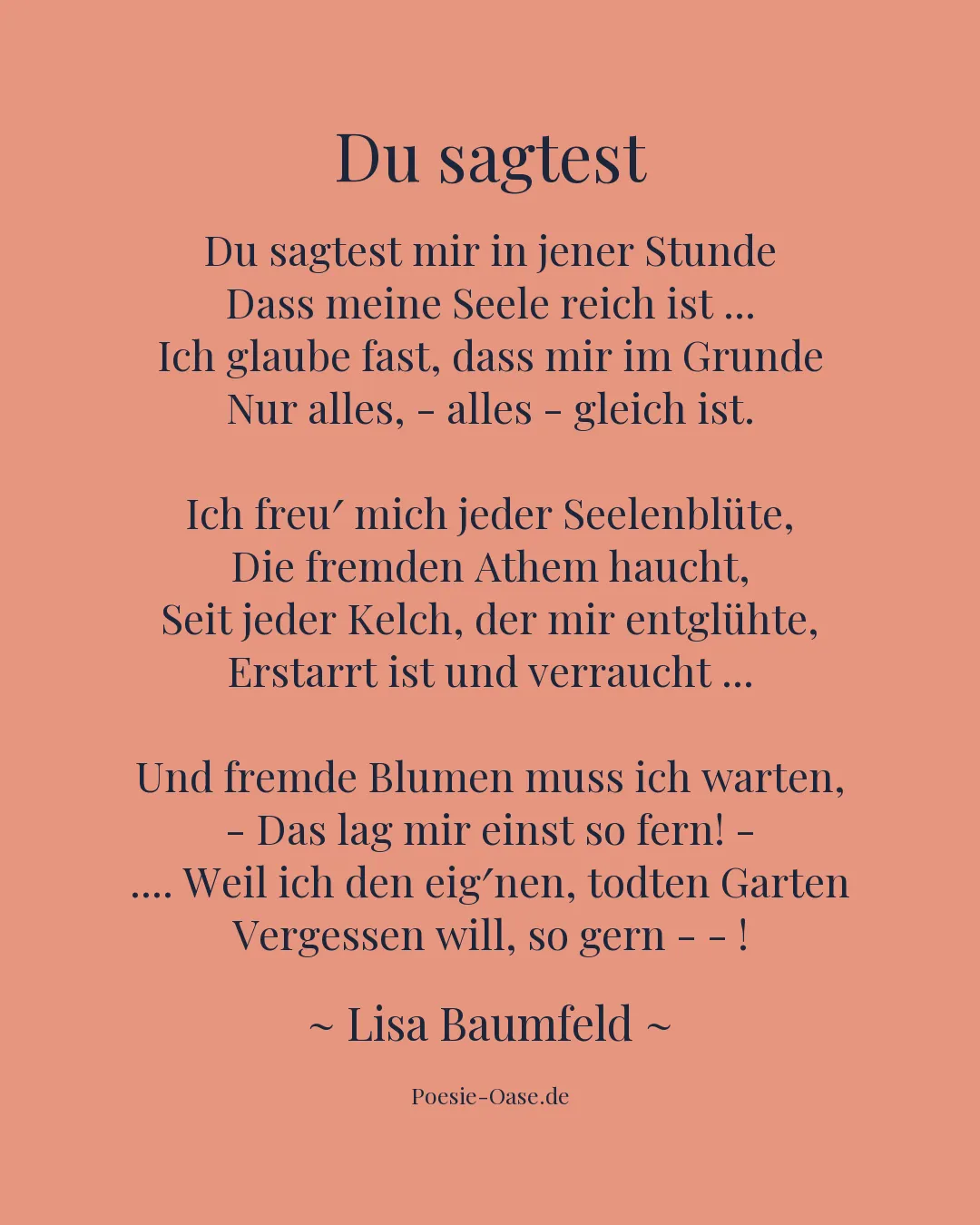 Illustration zu Du sagtest