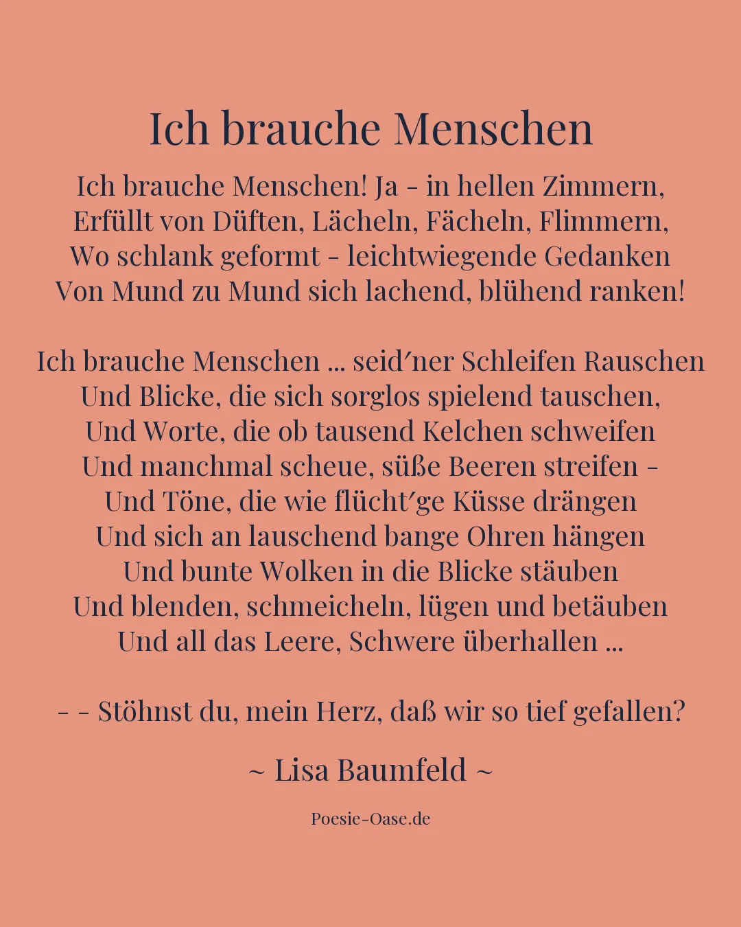 Illustration zu Ich brauche Menschen