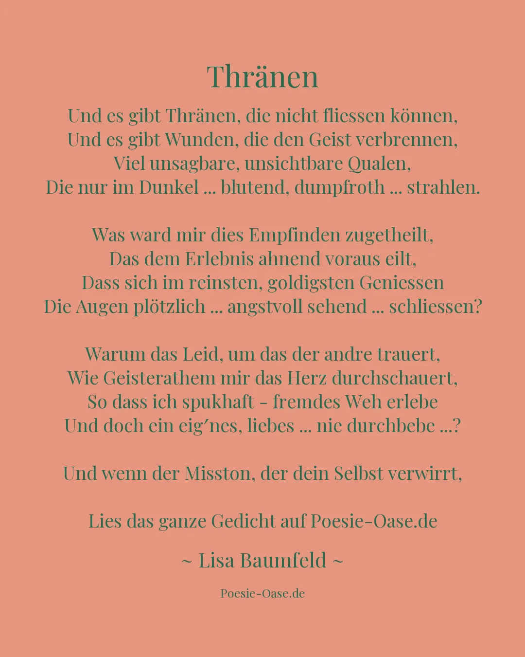 Illustration zu Thränen