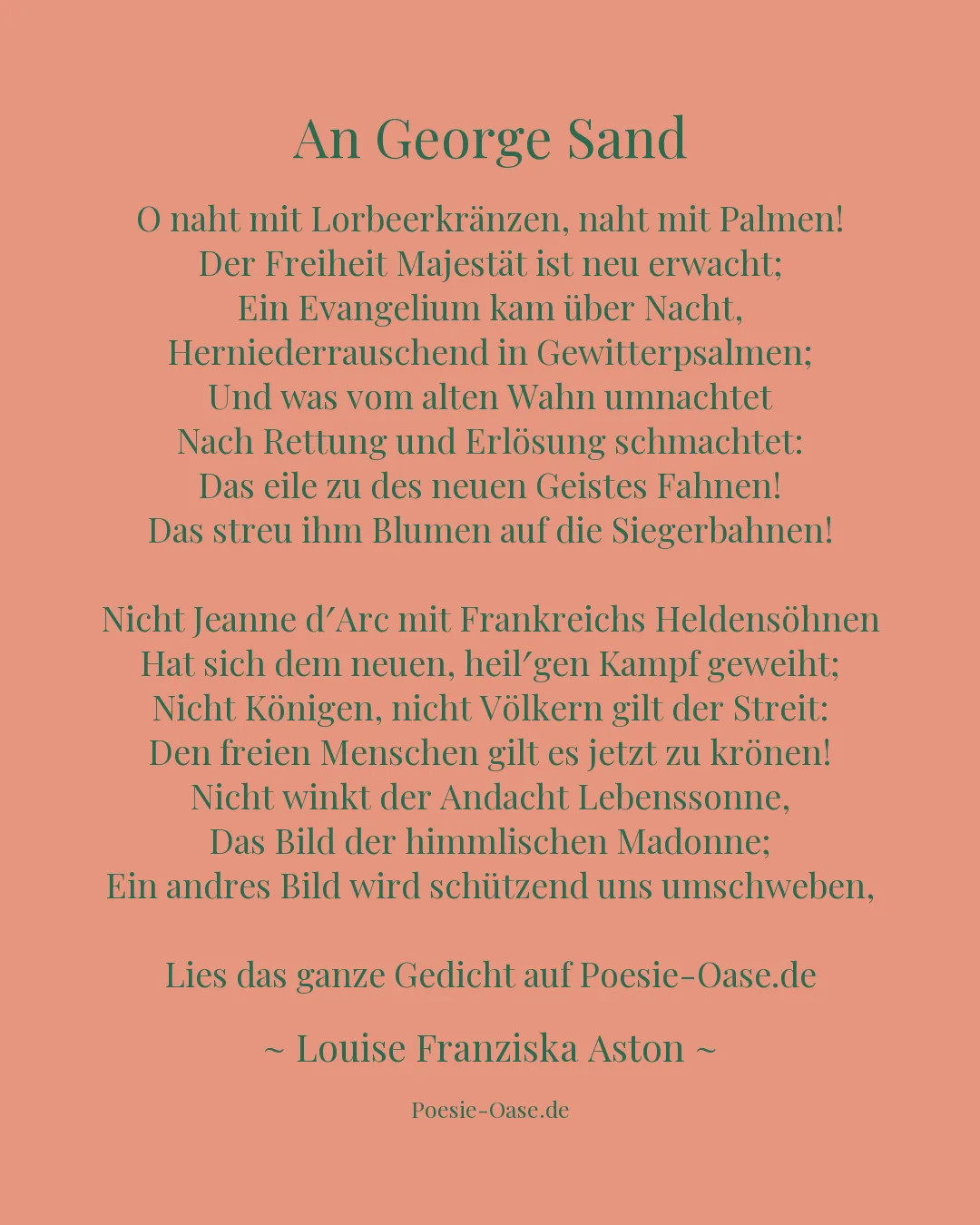 Illustration zu An George Sand