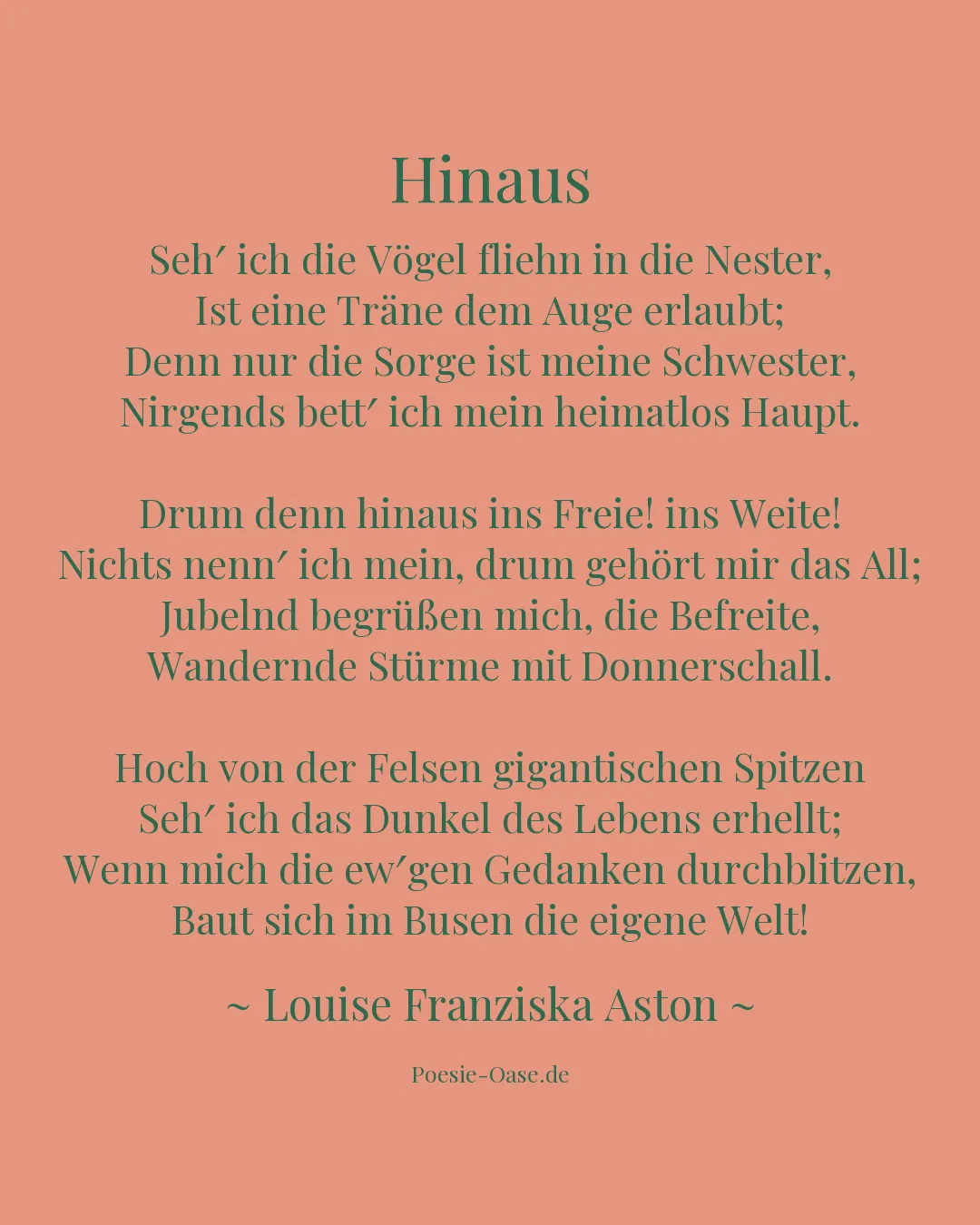 Illustration zu Hinaus