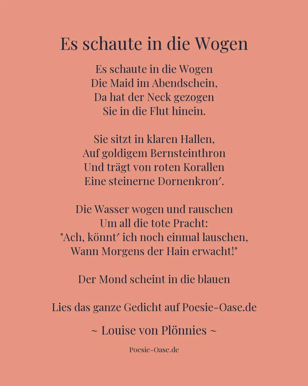 Illustration zu Es schaute in die Wogen
