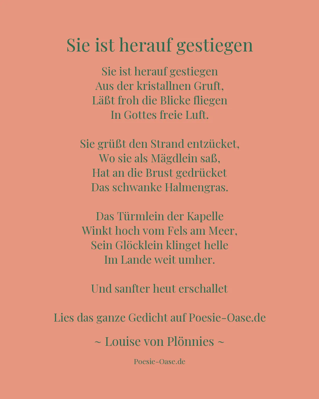 Illustration zu Sie ist herauf gestiegen