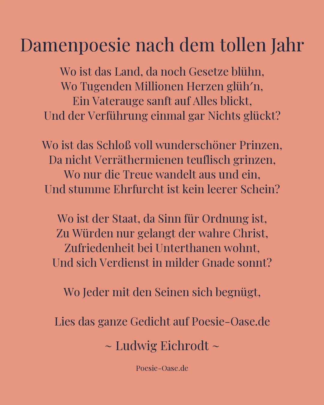 Illustration zu Damenpoesie nach dem tollen Jahr