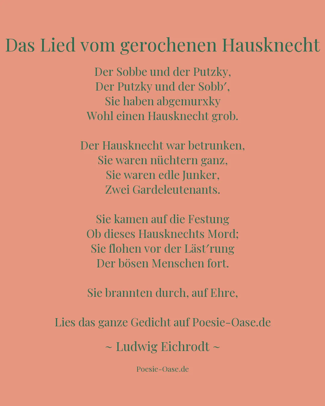 Illustration zu Das Lied vom gerochenen Hausknecht
