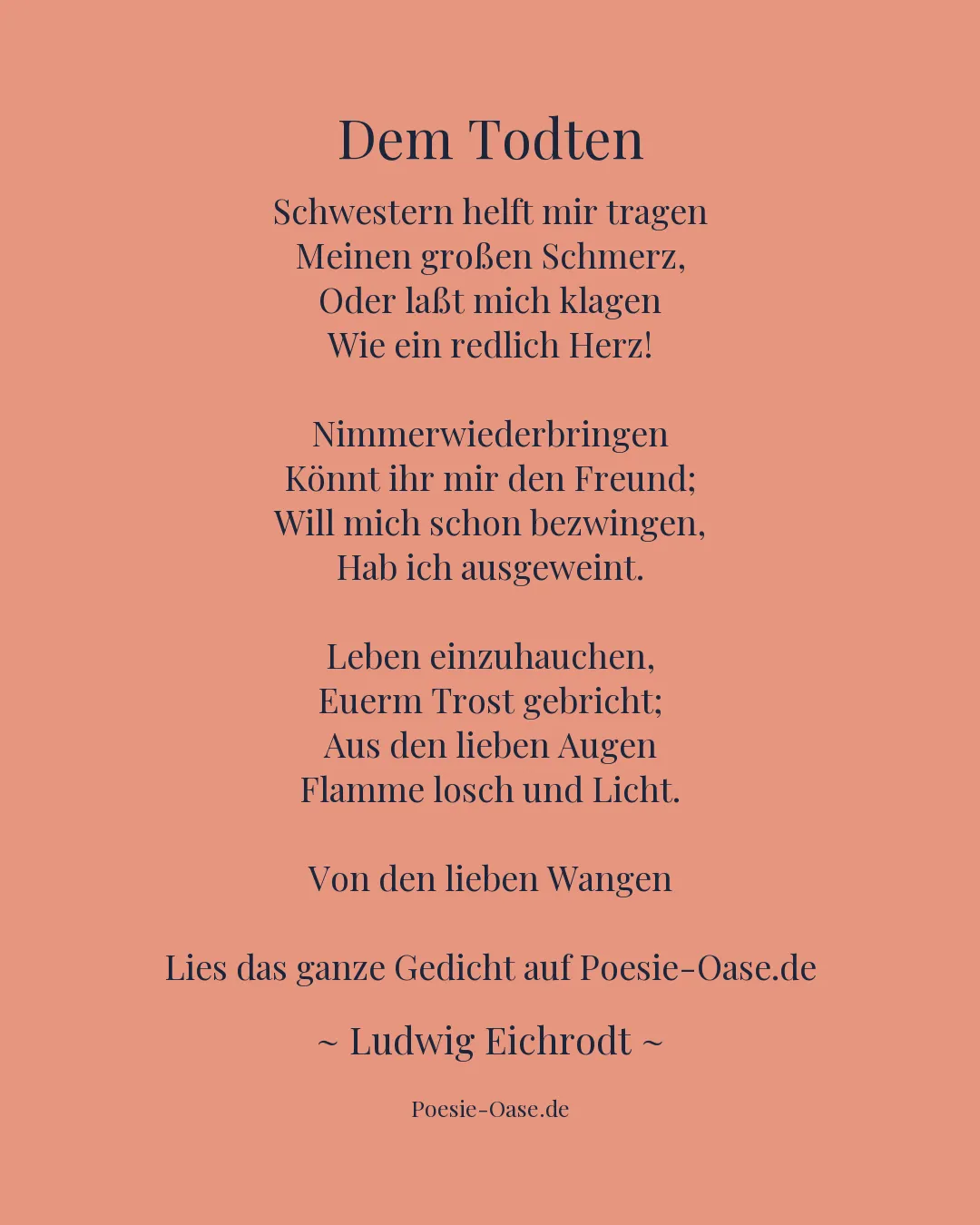 Illustration zu Dem Todten