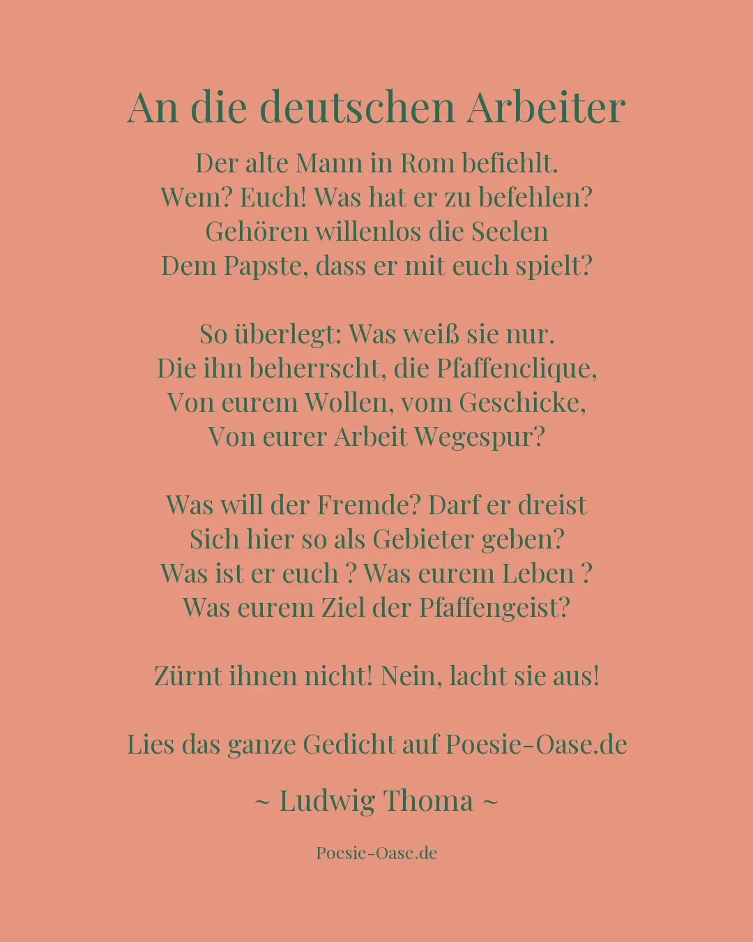 Illustration zu An die deutschen Arbeiter
