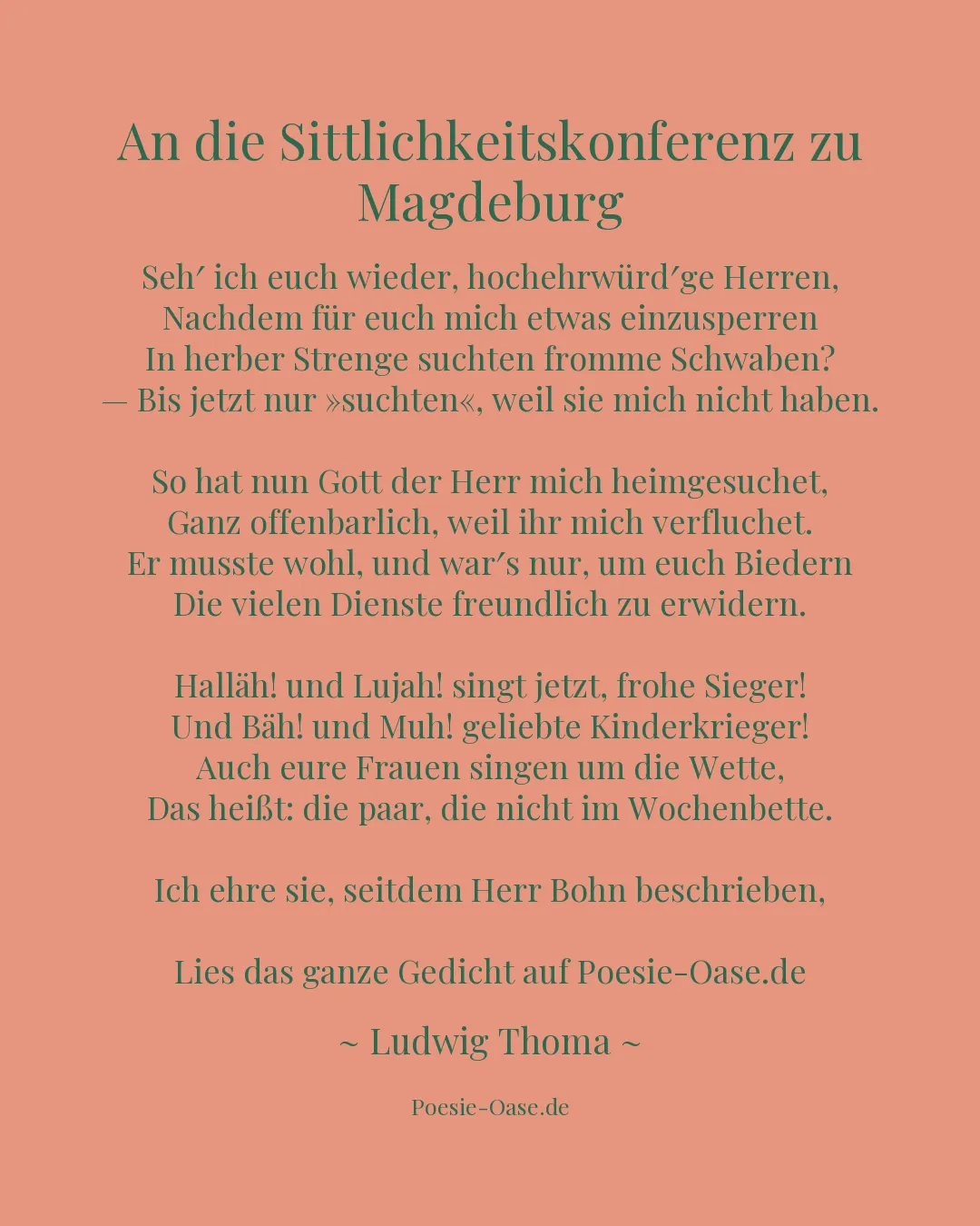 Illustration zu An die Sittlichkeitskonferenz zu Magdeburg