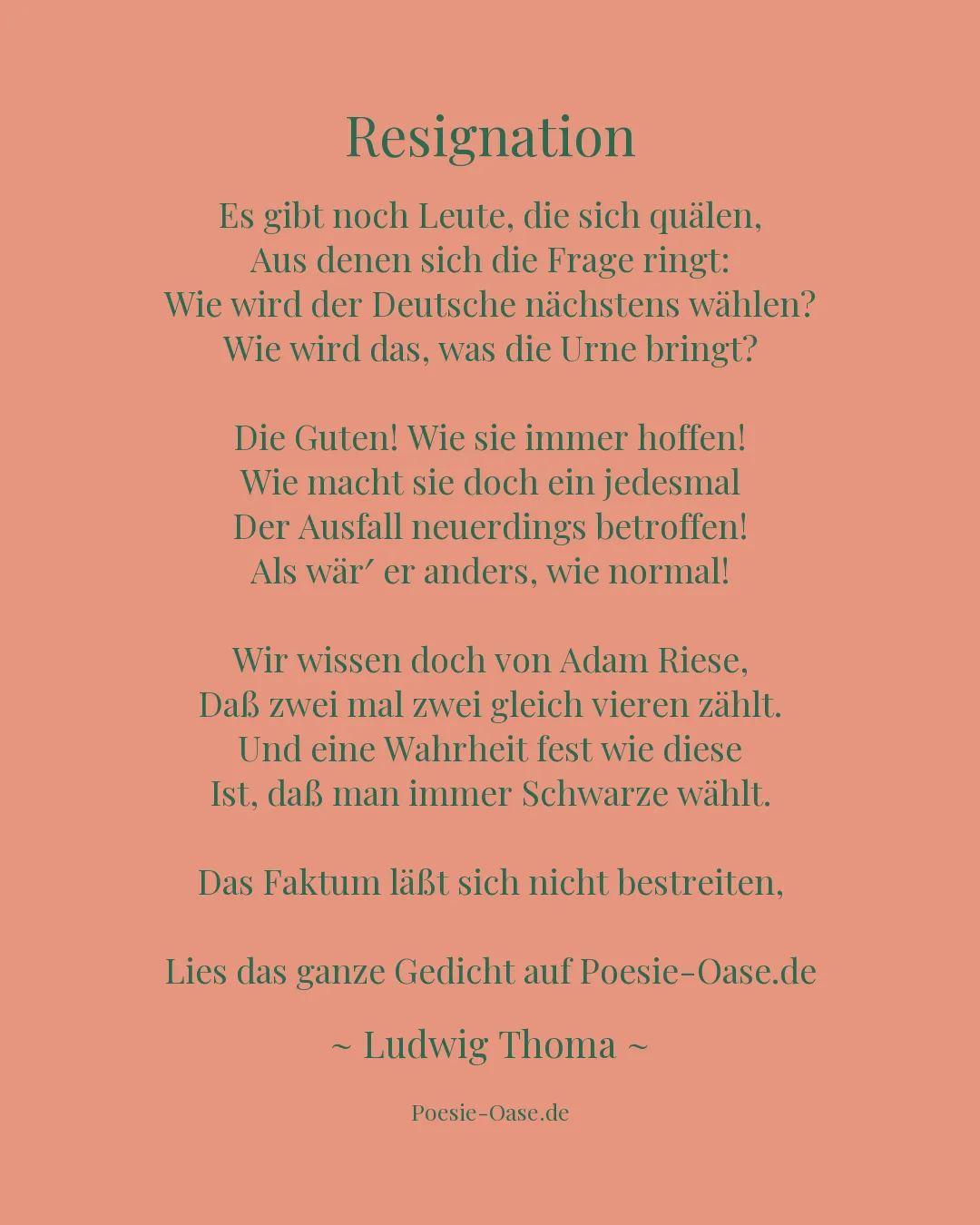 Illustration zu Resignation