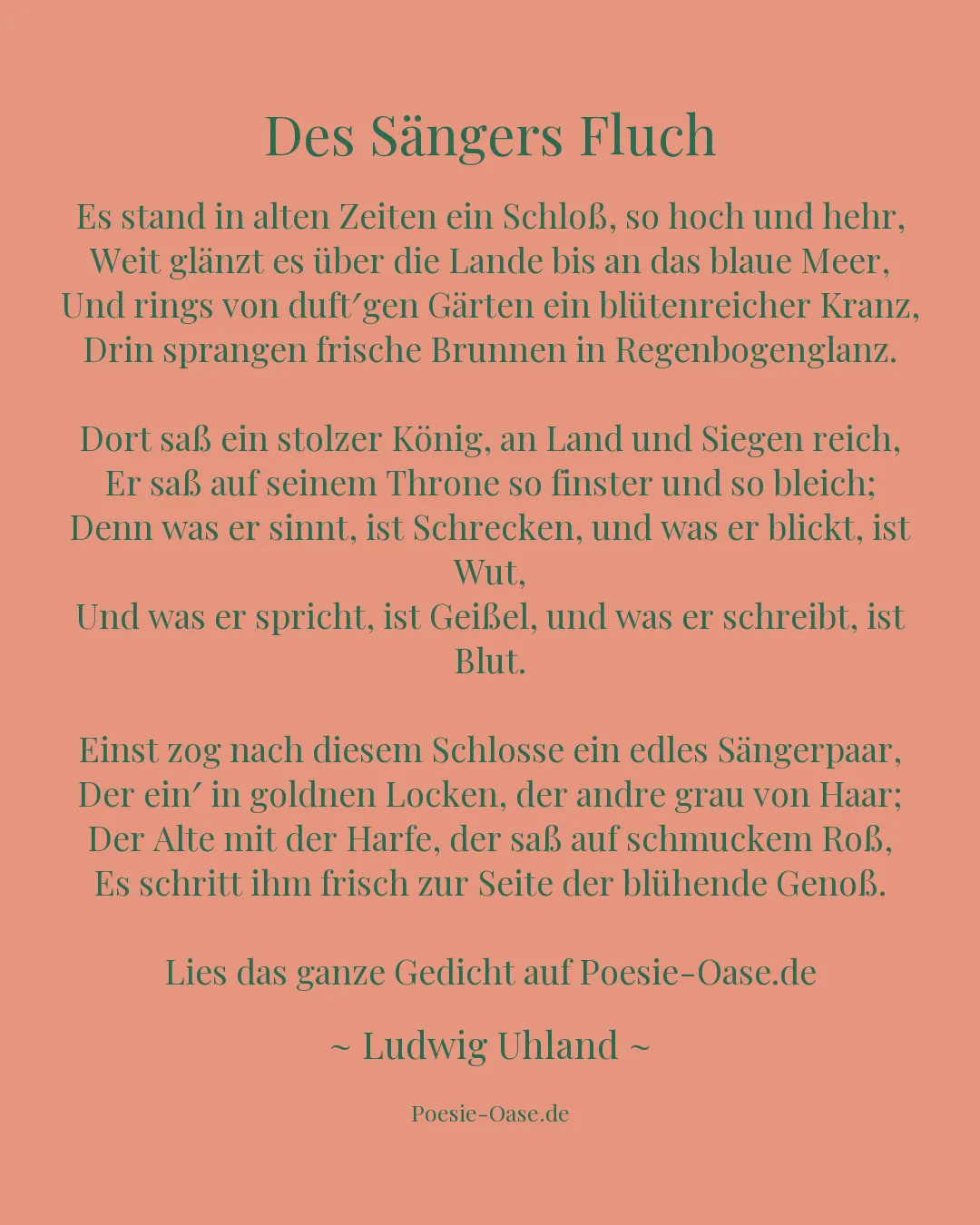 Illustration zu Des Sängers Fluch
