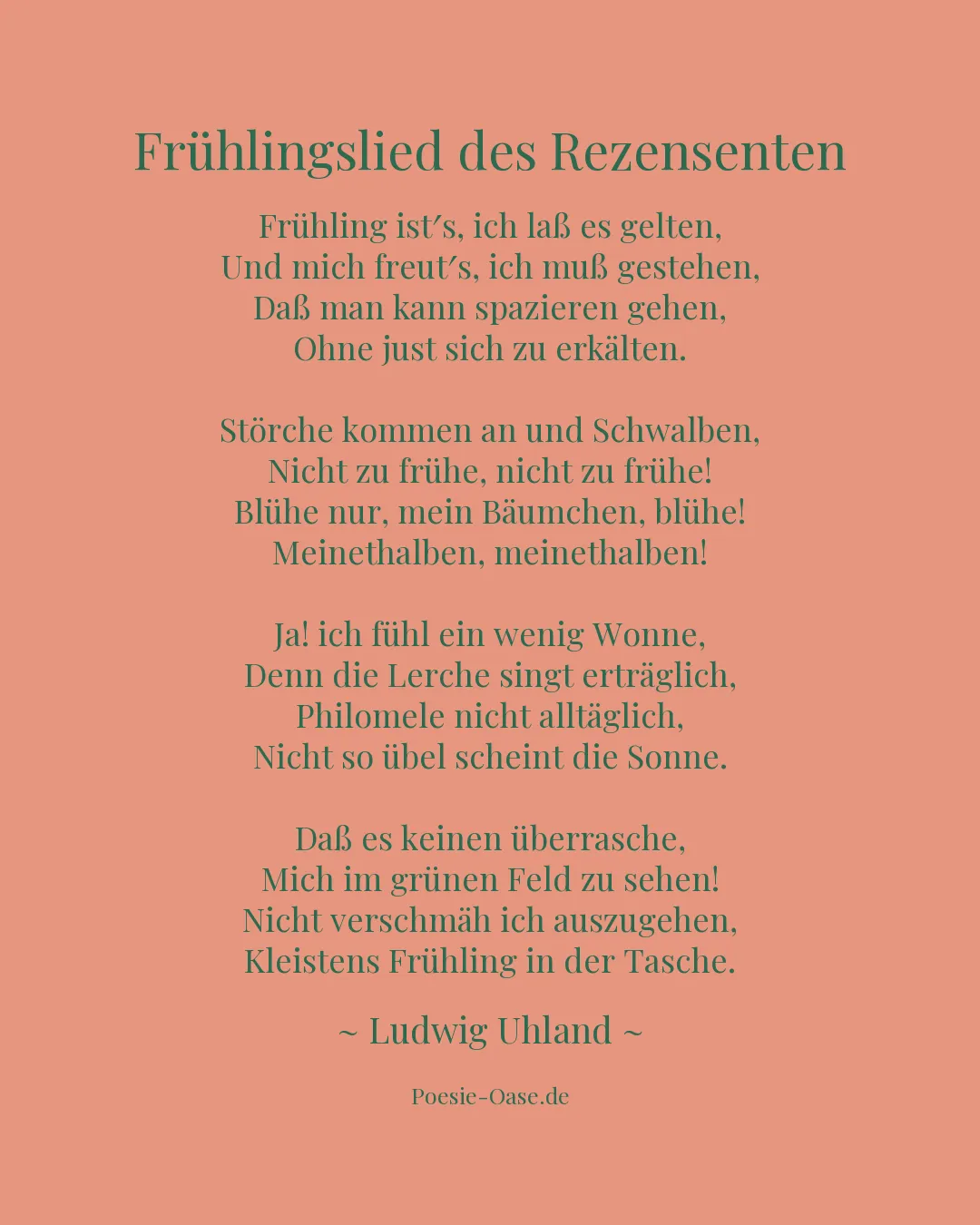 Illustration zu Frühlingslied des Rezensenten