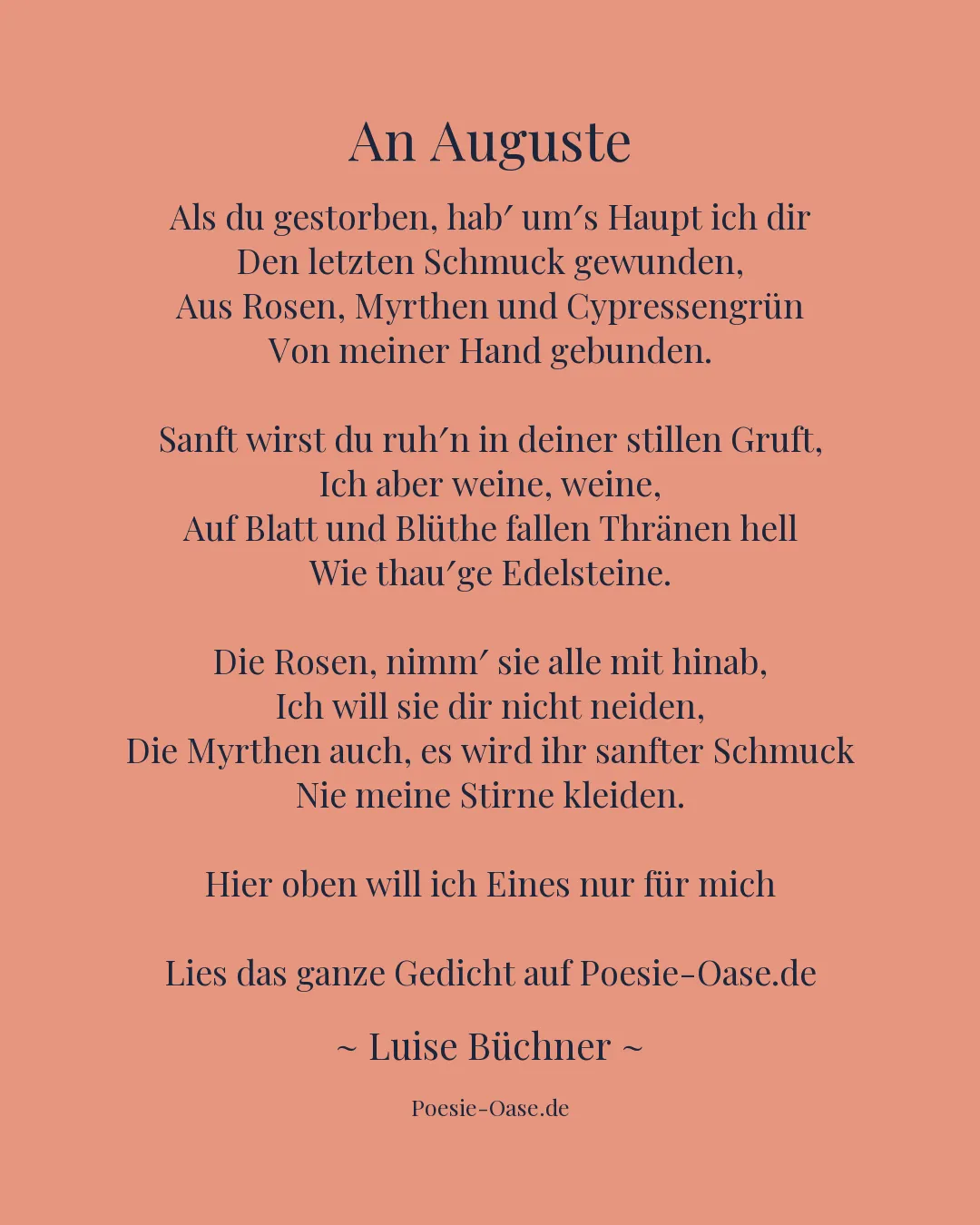 Illustration zu An Auguste