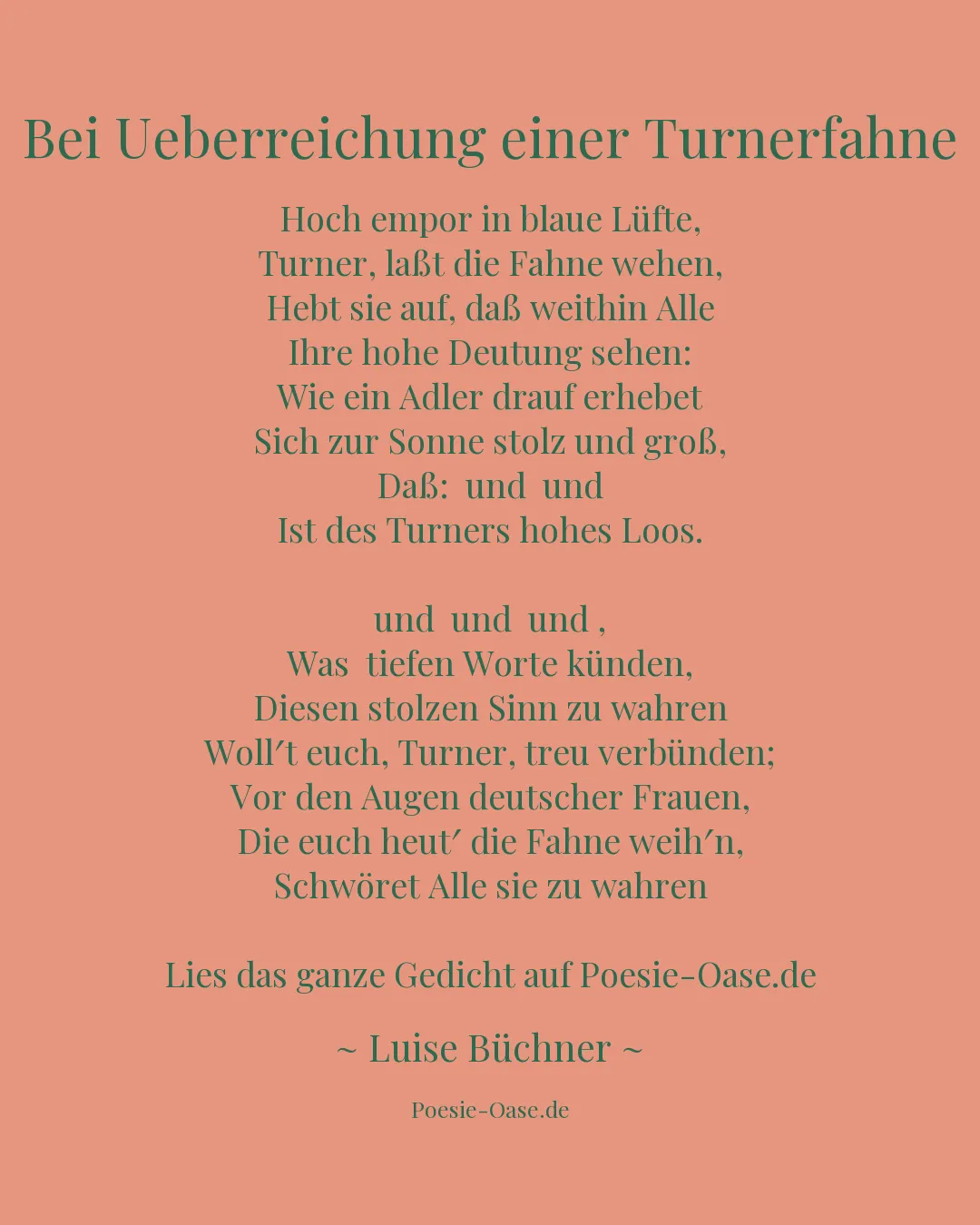 Illustration zu Bei Ueberreichung einer Turnerfahne
