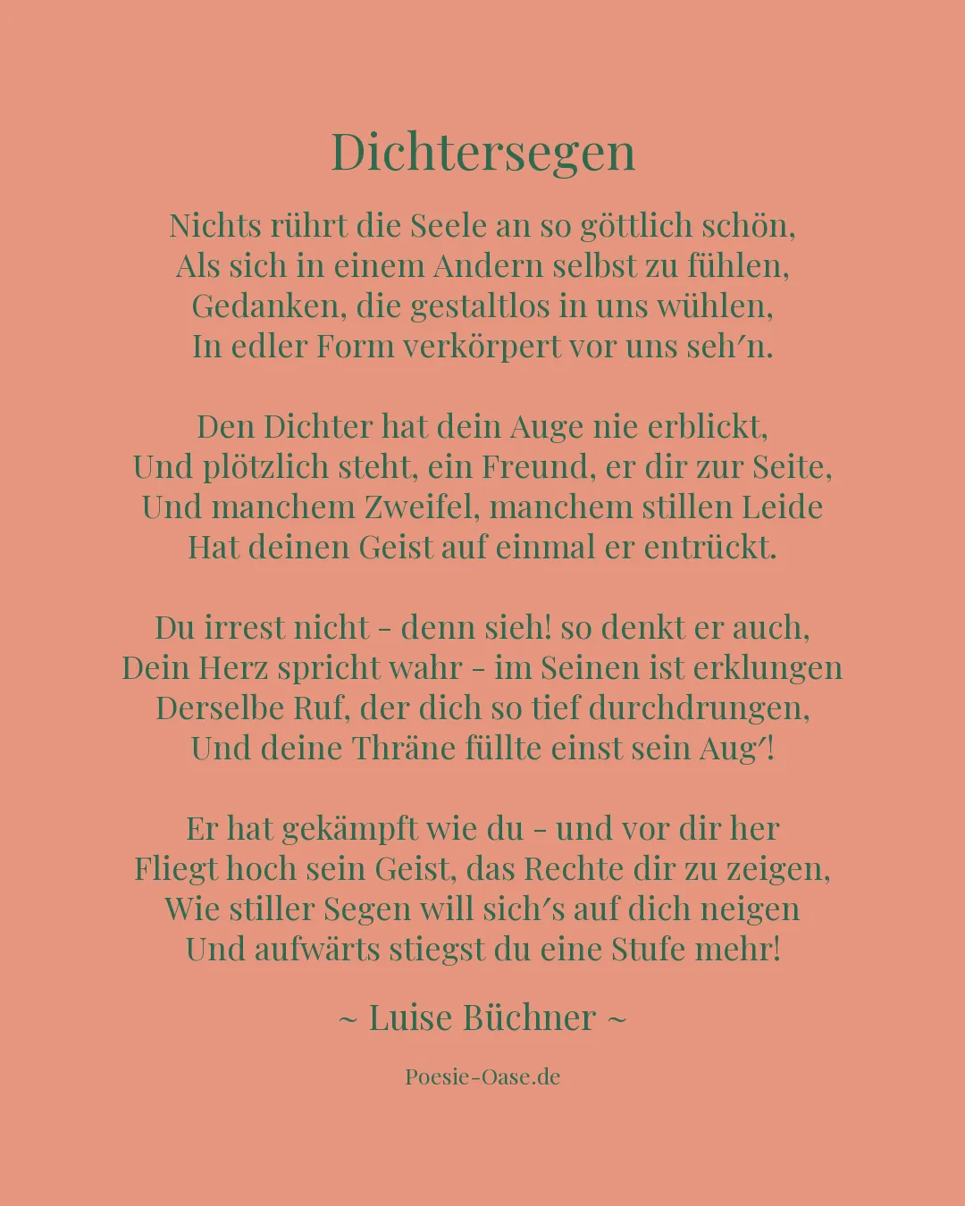 Illustration zu Dichtersegen