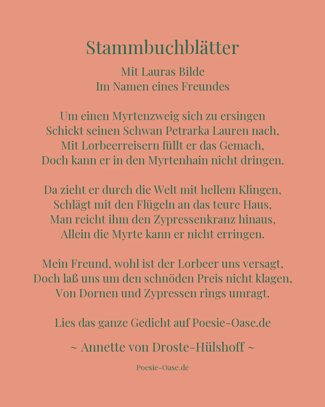 Illustration zu Stammbuchblätter