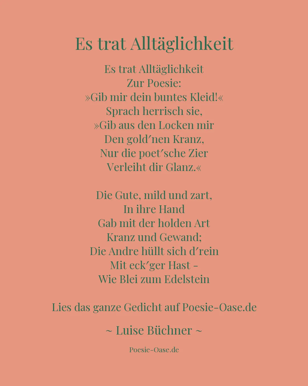 Illustration zu Es trat Alltäglichkeit