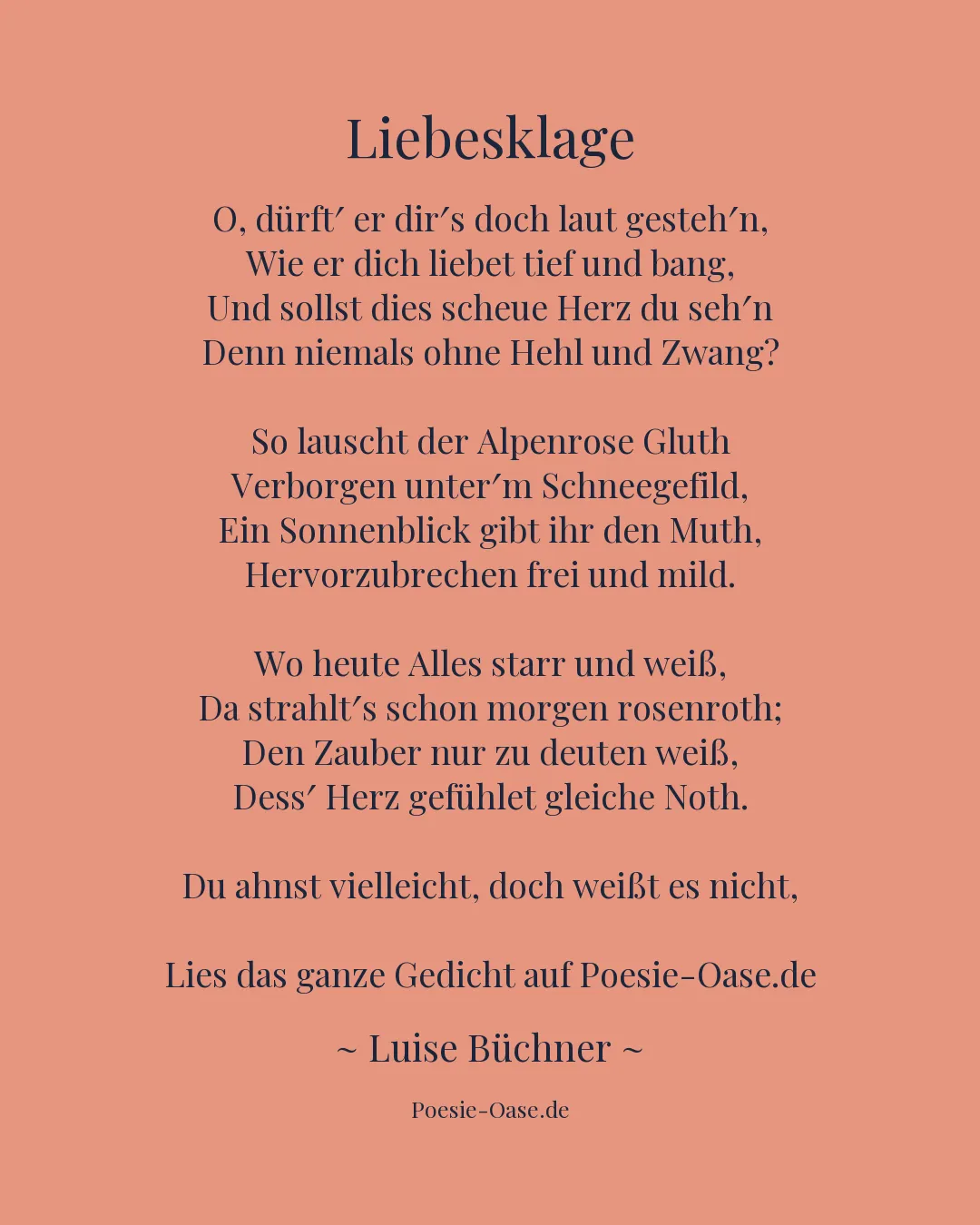 Illustration zu Liebesklage