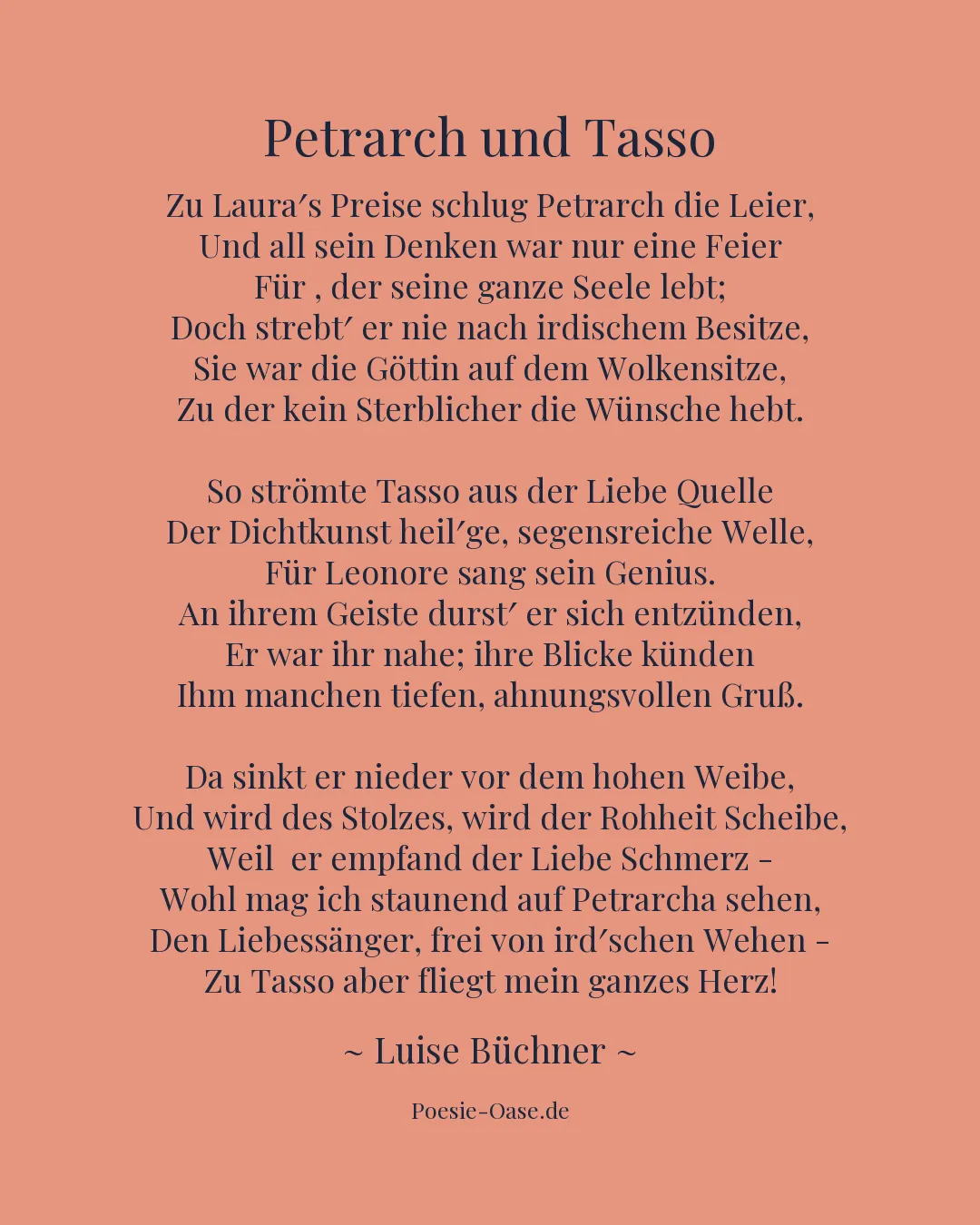 Illustration zu Petrarch und Tasso