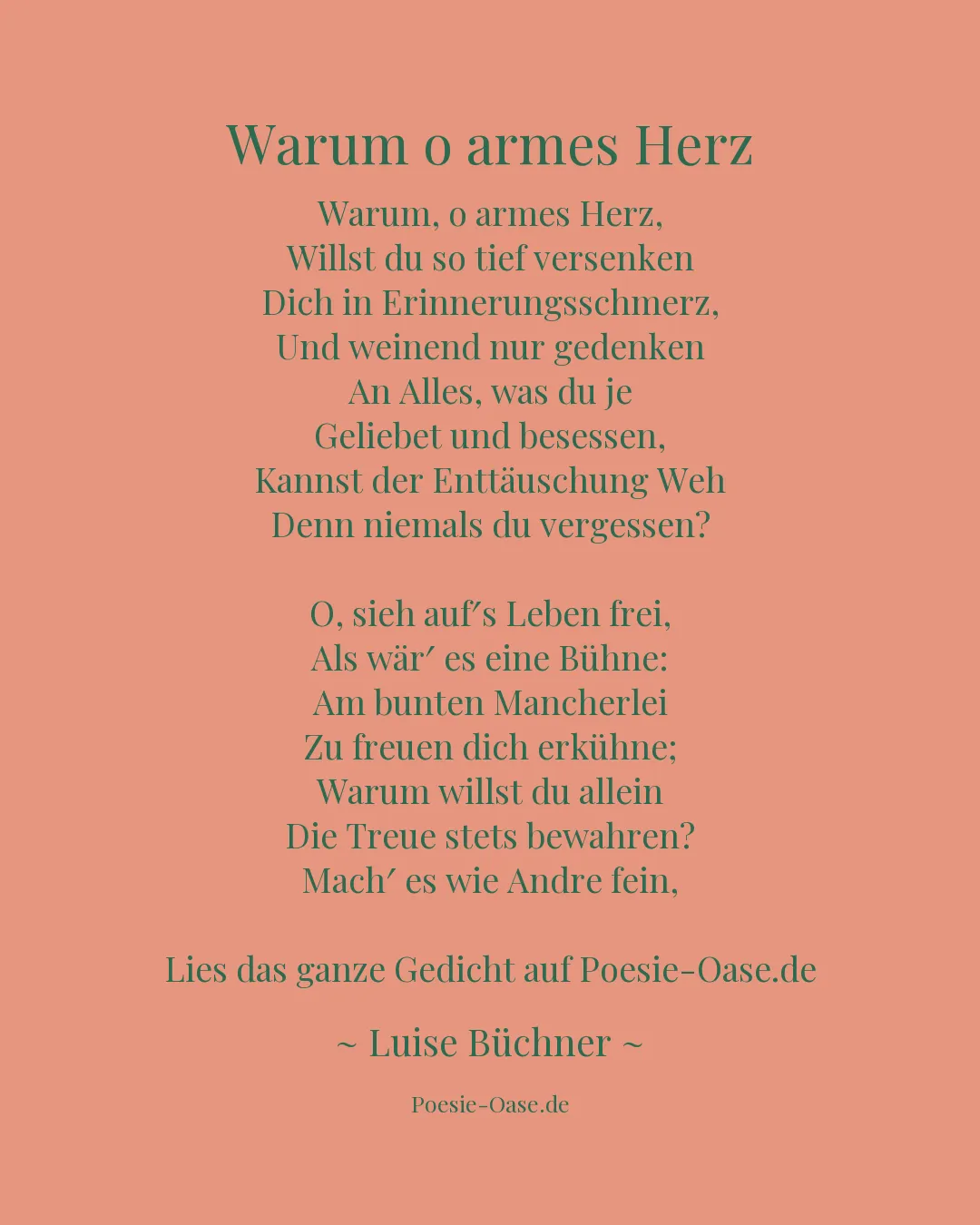 Illustration zu Warum o armes Herz