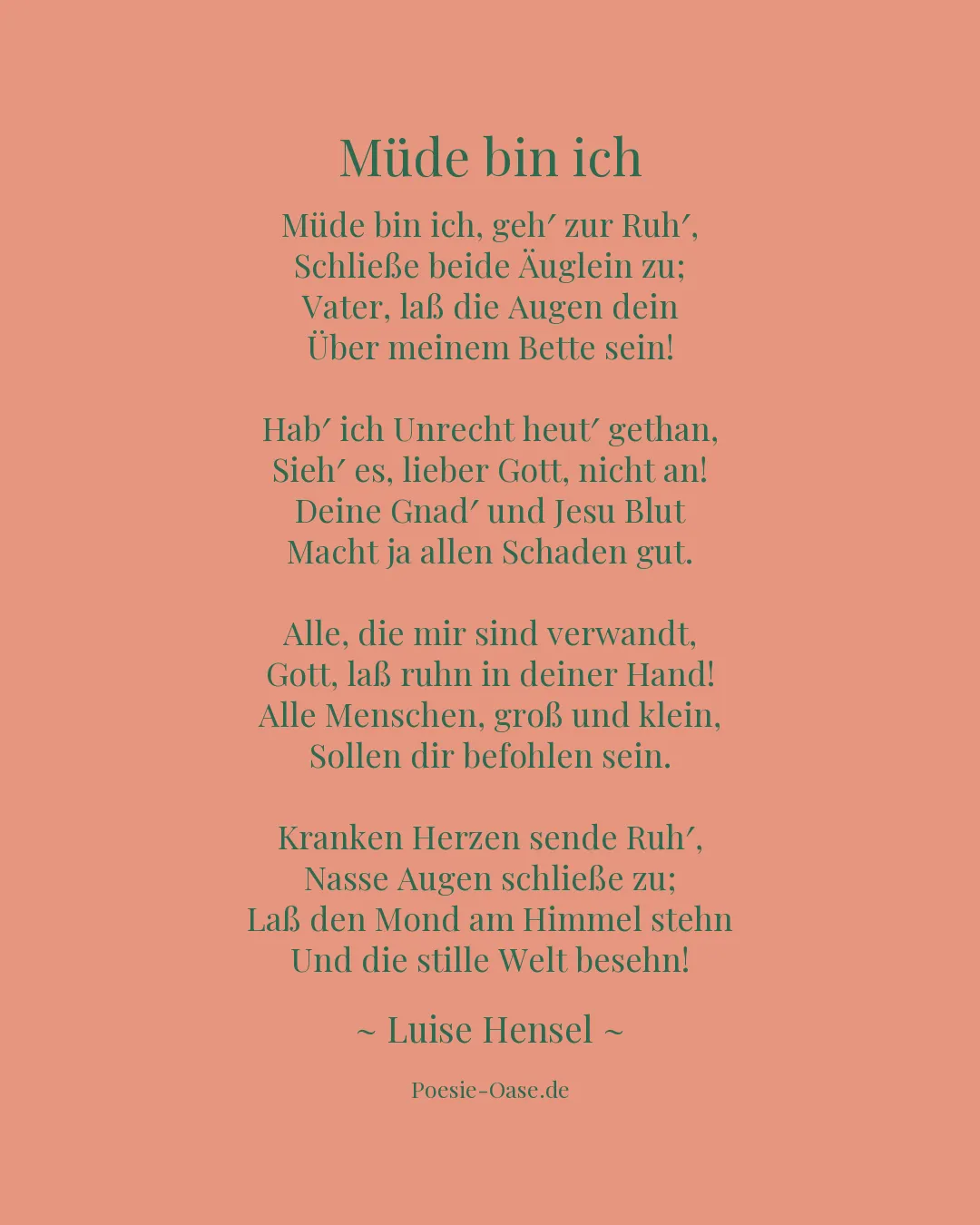Illustration zu Müde bin ich