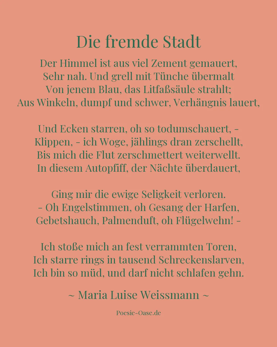 Illustration zu Die fremde Stadt