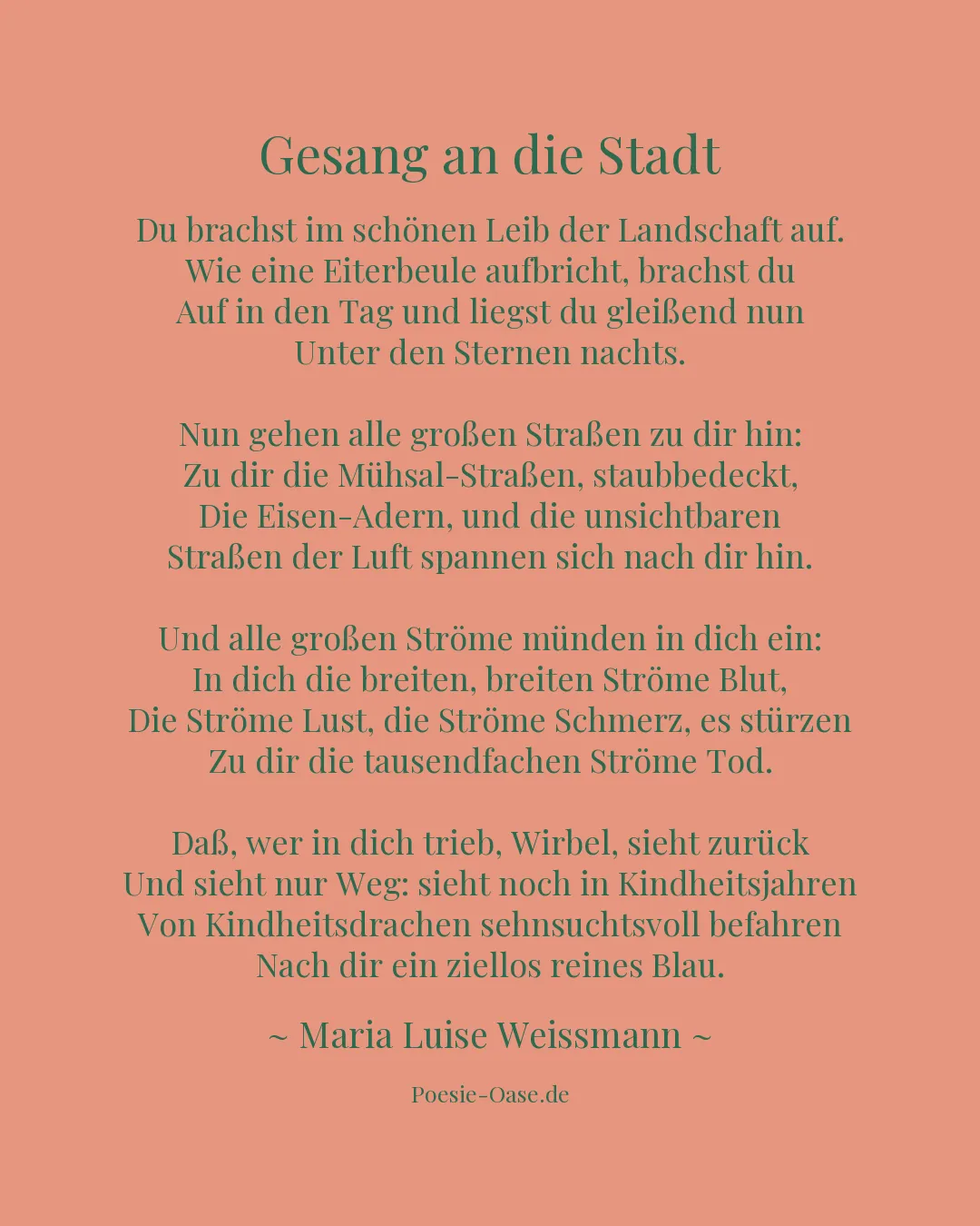 Illustration zu Gesang an die Stadt