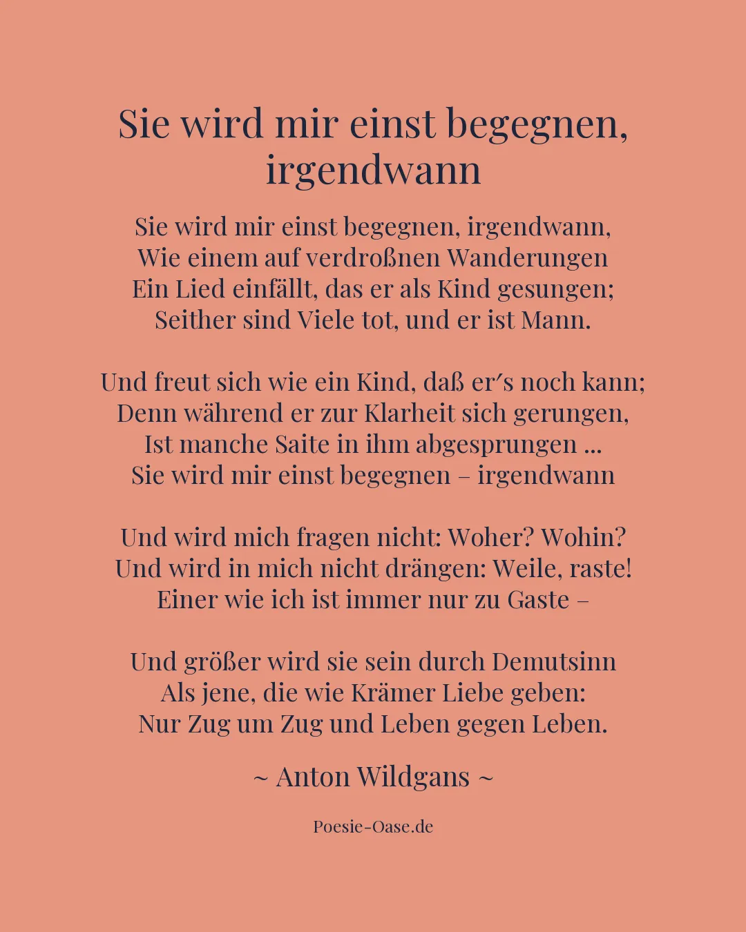 Illustration zu Sie wird mir einst begegnen, irgendwann