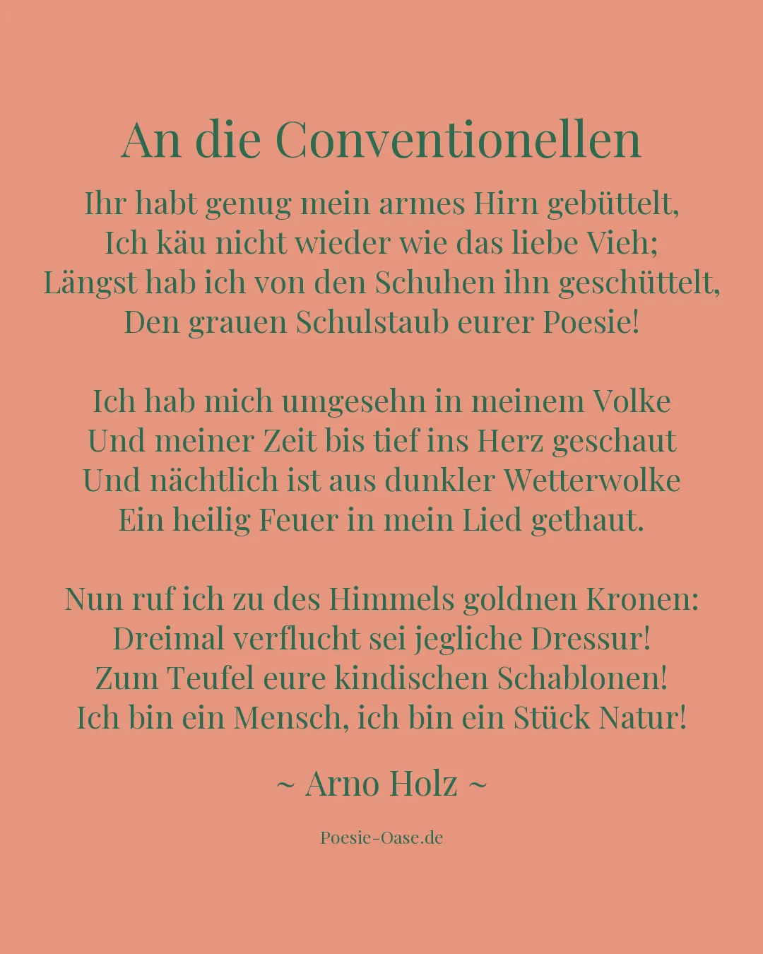 Illustration zu An die Conventionellen