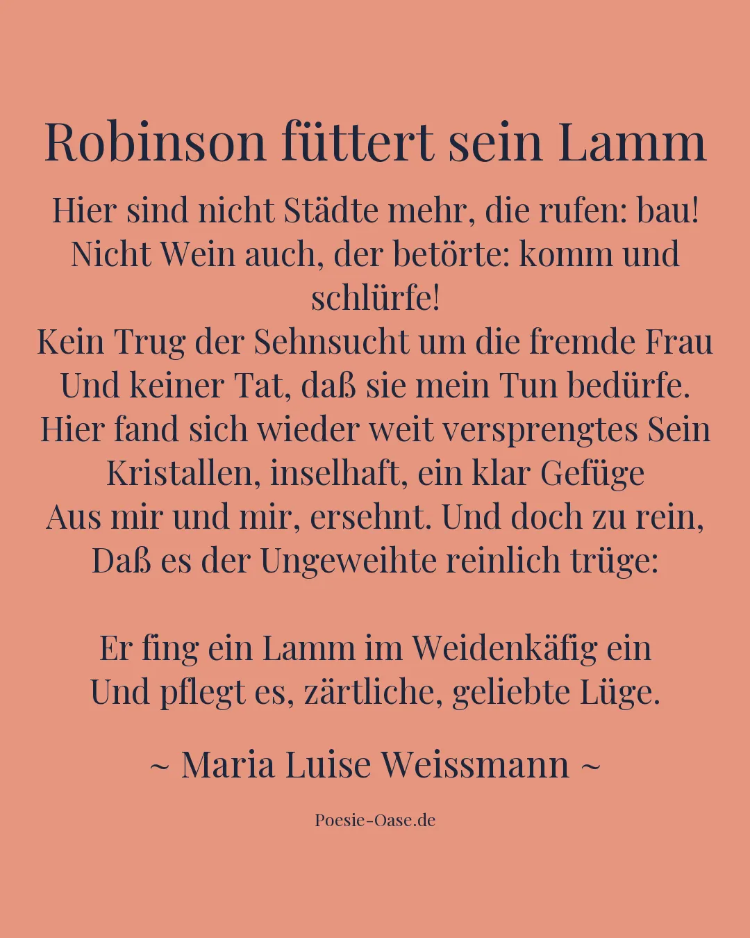 Illustration zu Robinson füttert sein Lamm