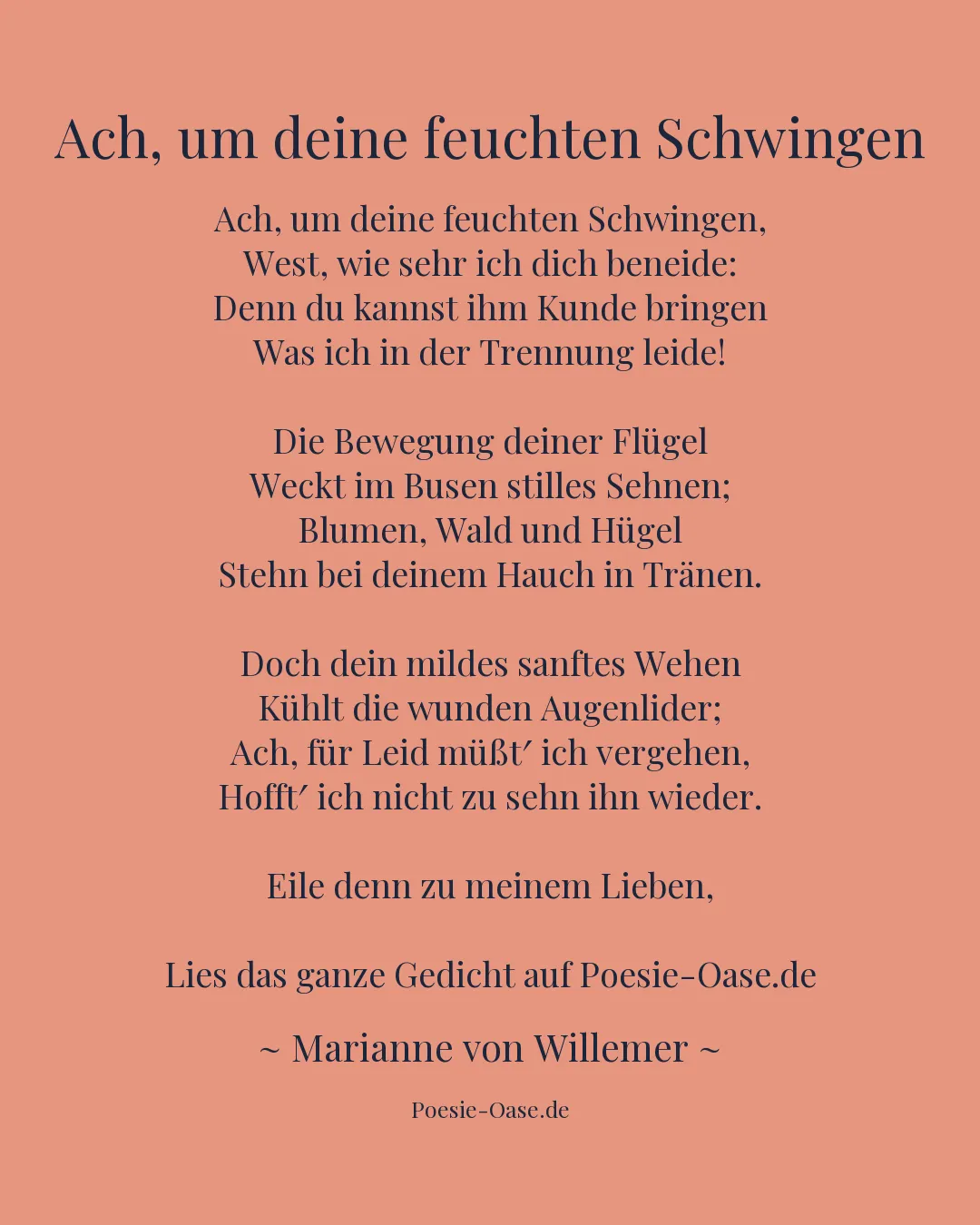 Illustration zu Ach, um deine feuchten Schwingen
