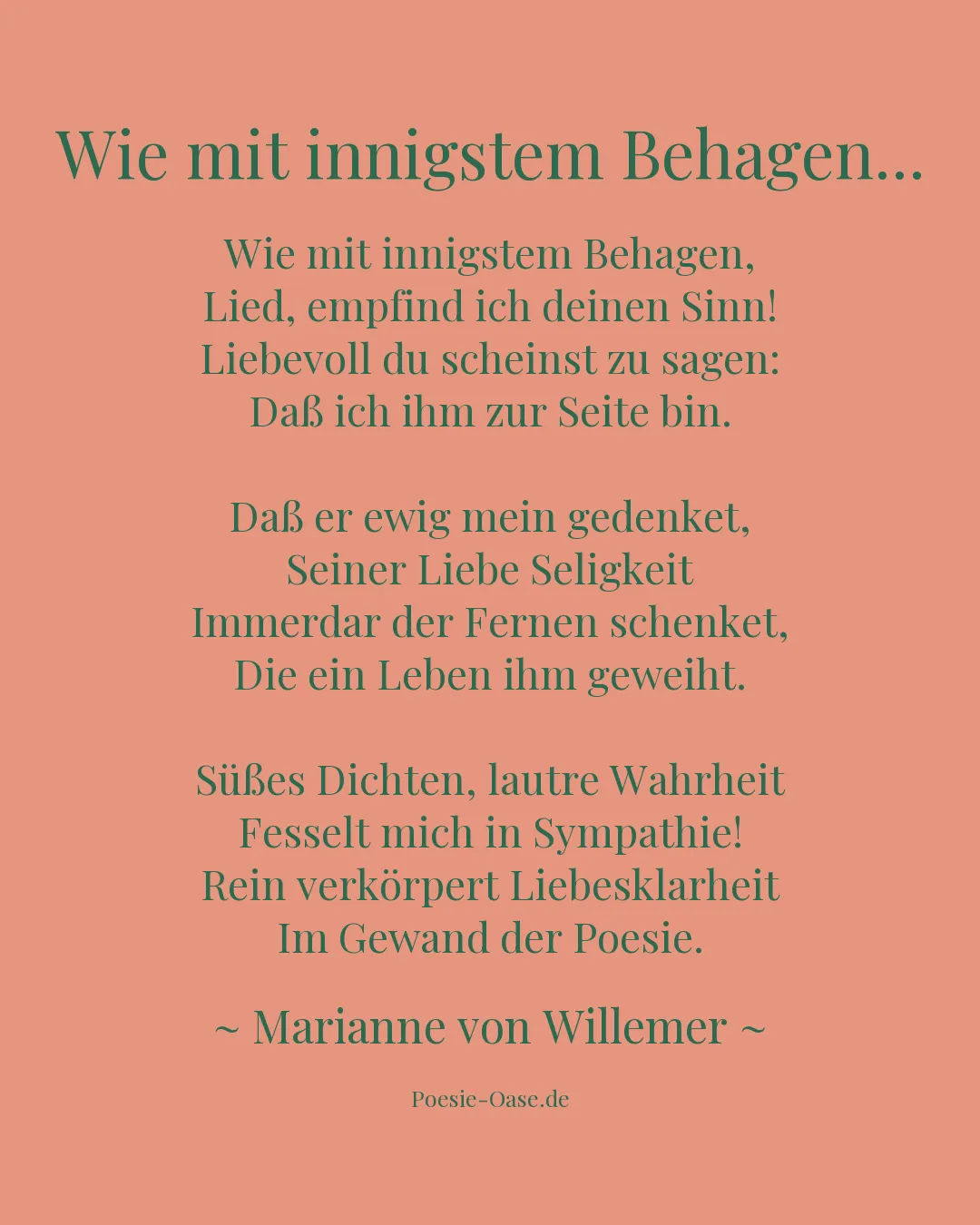 Illustration zu Wie mit innigstem Behagen...
