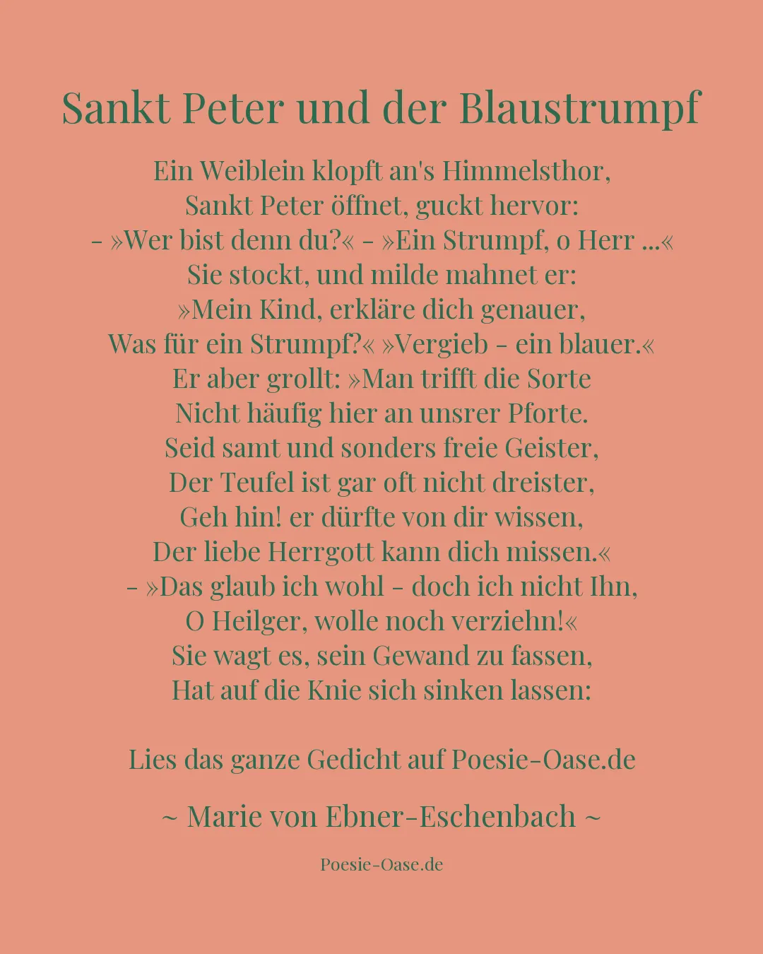 Illustration zu Sankt Peter und der Blaustrumpf