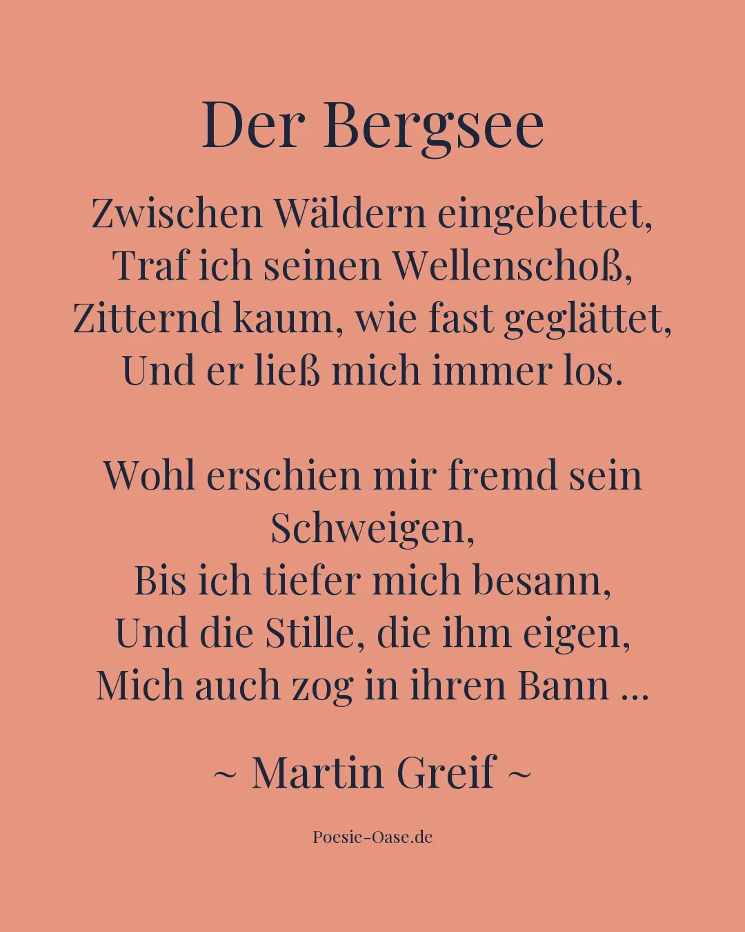 Illustration zu Der Bergsee
